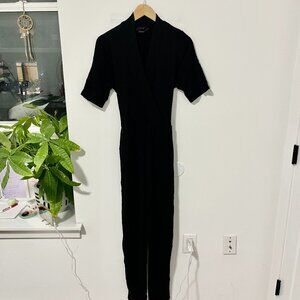 Hatch Black Short Sleeve Maternity Jumpsuit Size 1
